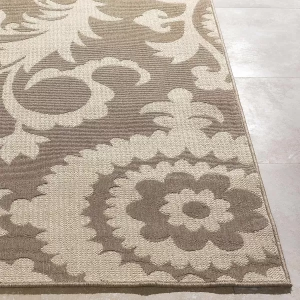 imageAlysia Brick Indoor  Outdoor Area Rug 89quot SquareBeige