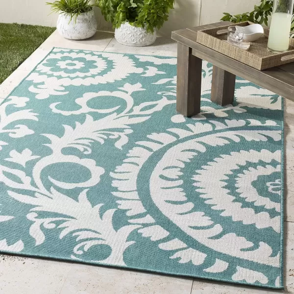 imageAlysia Brick Indoor  Outdoor Area Rug 89quot SquareBlue