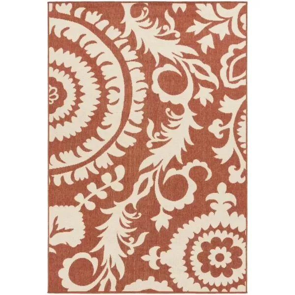 imageAlysia Brick Indoor  Outdoor Area Rug 89quot SquareRust