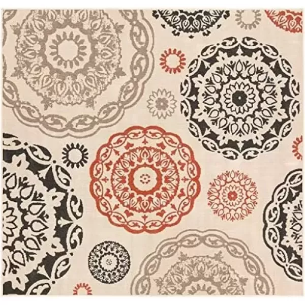 imageArtistic Weavers Danae Medallion Outdoor Area Rug810quot SquareTealDenimBlack