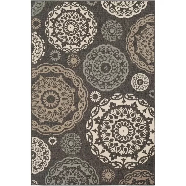 imageArtistic Weavers Danae Medallion Outdoor Area Rug810quot SquareTealDenimBlackSeafoam