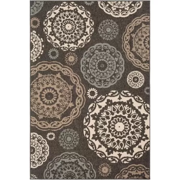 imageArtistic Weavers Danae Medallion Outdoor Area Rug810quot SquareTealDenimBlackSeafoam