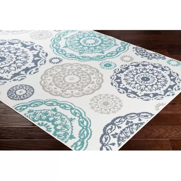 imageArtistic Weavers Danae Medallion Outdoor Area Rug810quot SquareTealDenimTealDenim