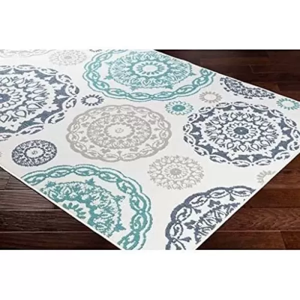 imageArtistic Weavers Danae Medallion Outdoor Area Rug810quot SquareTealDenimTealDenim