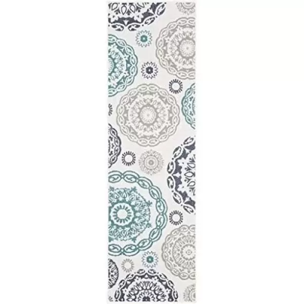 imageArtistic Weavers Danae Medallion Outdoor Area Rug810quot SquareTealDenimTealDenim