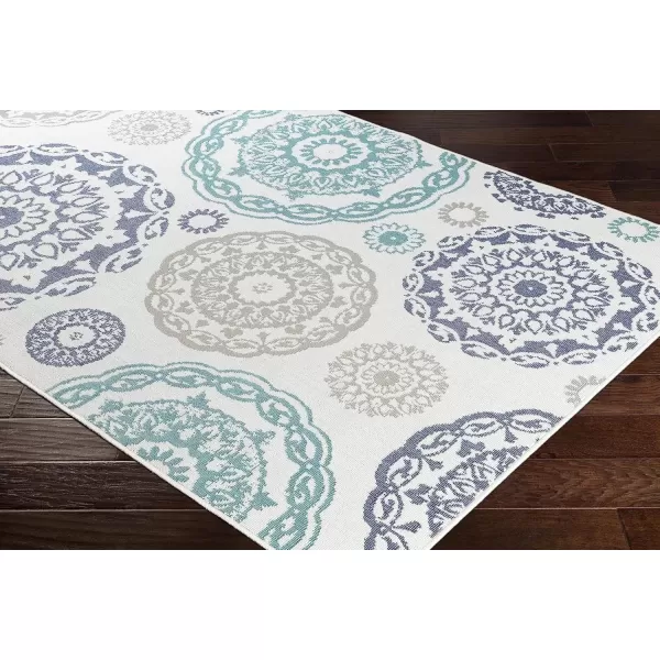 imageArtistic Weavers Danae Medallion Outdoor Area Rug810quot SquareTealDenimTealDenim