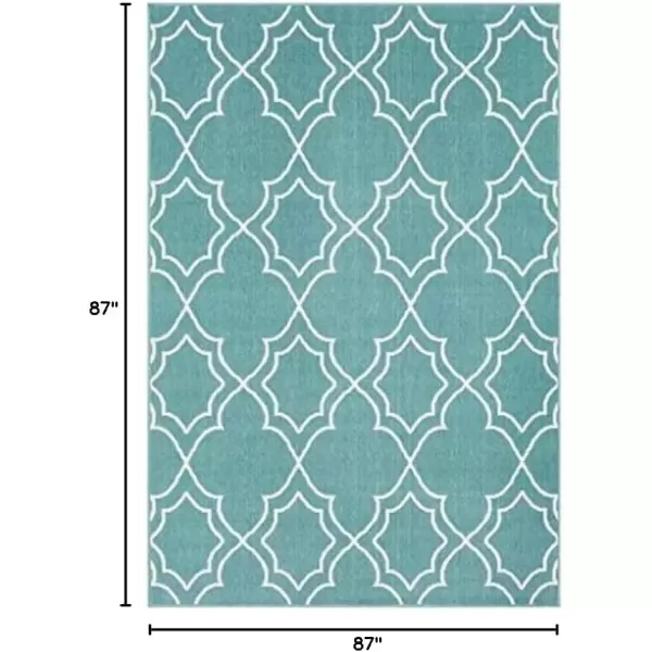 imageLivabliss Georgia Trellis Outdoor Area Rug73quot SquareBeigeBlue