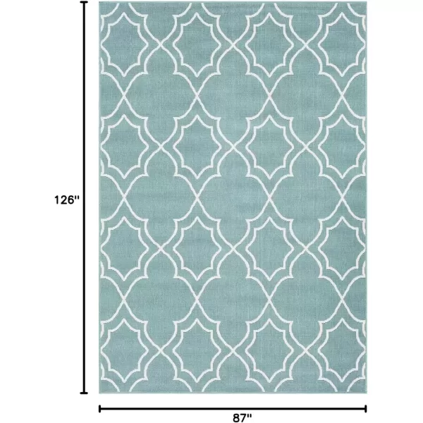 imageLivabliss Georgia Trellis Outdoor Area Rug73quot SquareBeigeBlue