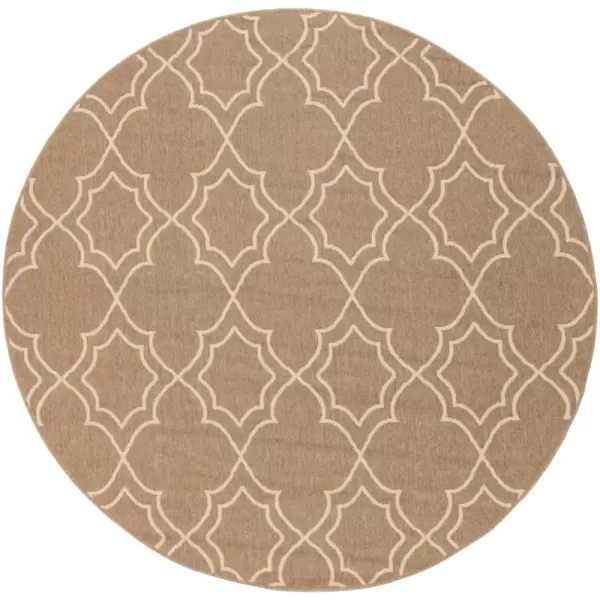 imageLivabliss Georgia Trellis Outdoor Area Rug73quot SquareBeigeCamelCream