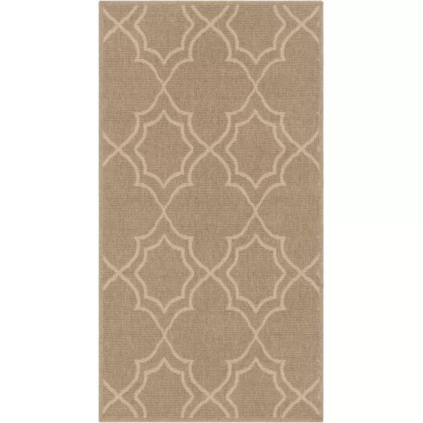 imageLivabliss Georgia Trellis Outdoor Area Rug73quot SquareBeigeCamelCream