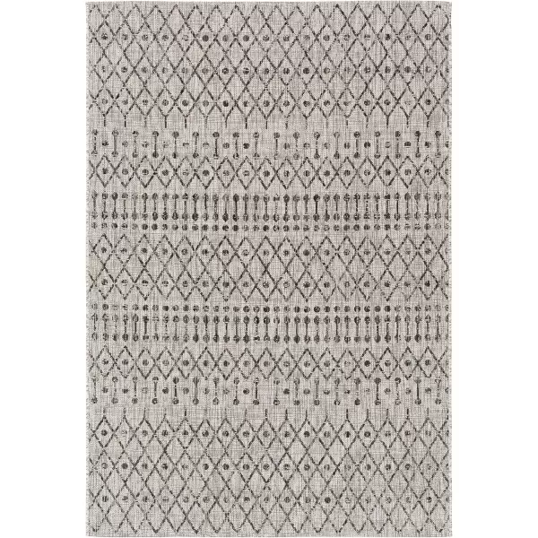 imageLivabliss Hinata Moroccan Outdoor Area Rug67quot Square BlackBlack