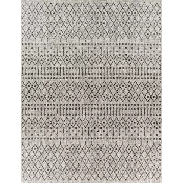 imageLivabliss Hinata Moroccan Outdoor Area Rug67quot Square BlackBlack