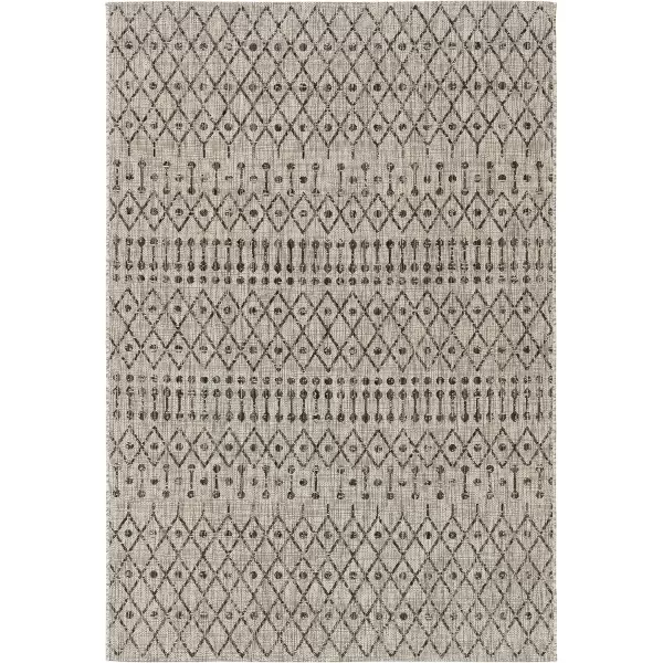 imageLivabliss Hinata Moroccan Outdoor Area Rug67quot Square BlackBlack