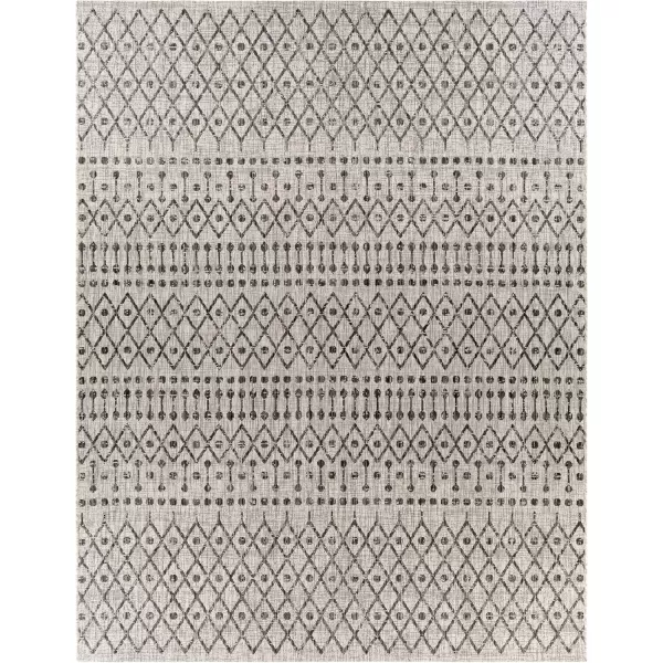 imageLivabliss Hinata Moroccan Outdoor Area Rug67quot Square BlackBlack