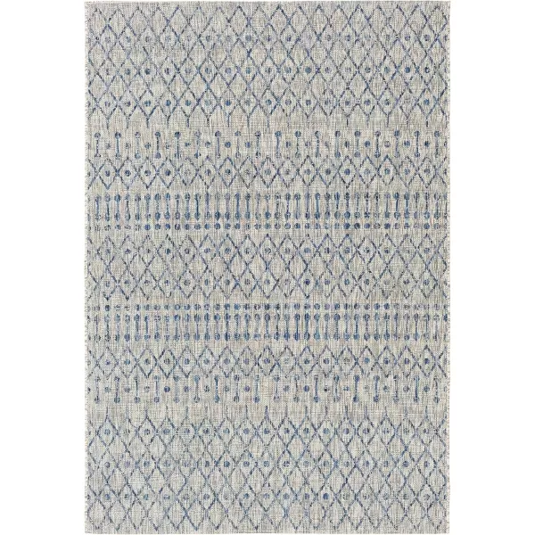 imageLivabliss Hinata Moroccan Outdoor Area Rug67quot Square BlackBlue