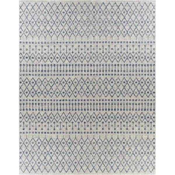 imageLivabliss Hinata Moroccan Outdoor Area Rug67quot Square BlackBlue