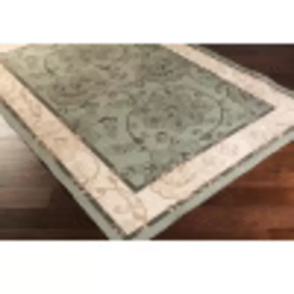 imageLivabliss Rhoda Outdoor Border Area Rug810quot SquareTaupeBrownMoss