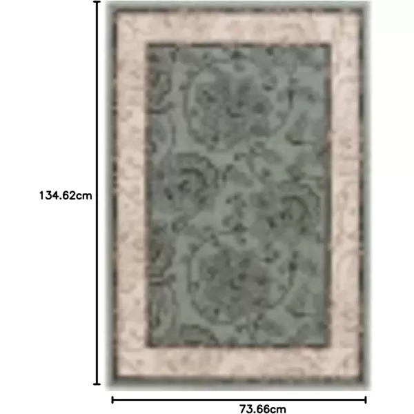 imageLivabliss Rhoda Outdoor Border Area Rug810quot SquareTaupeBrownMoss