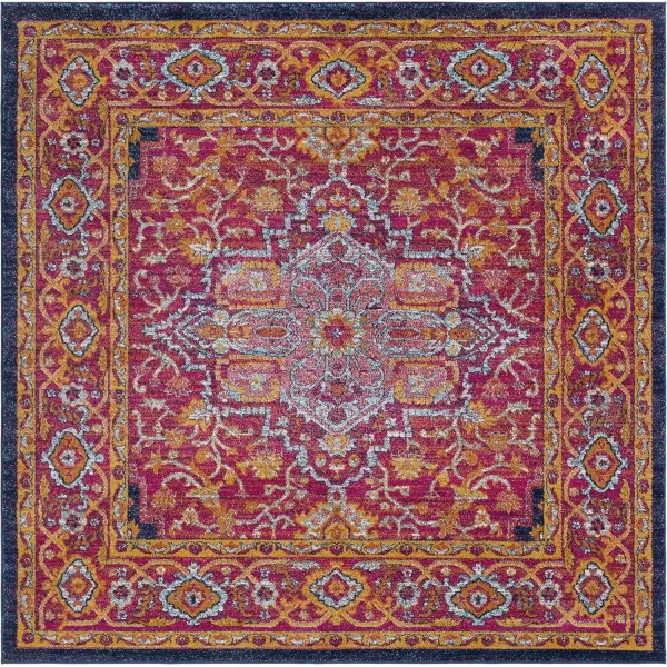 imageLivabliss Tinsley Area Rug 67quot Square Garnet
