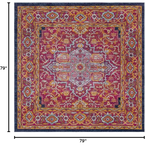 imageLivabliss Tinsley Area Rug 67quot Square Garnet