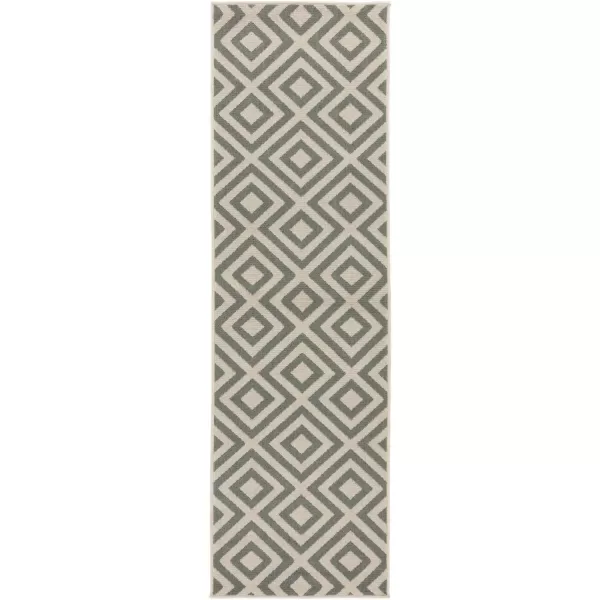 imageLivabliss Trivette Modern Outdoor Area Rug73quot SquareBlueBlack  Beige