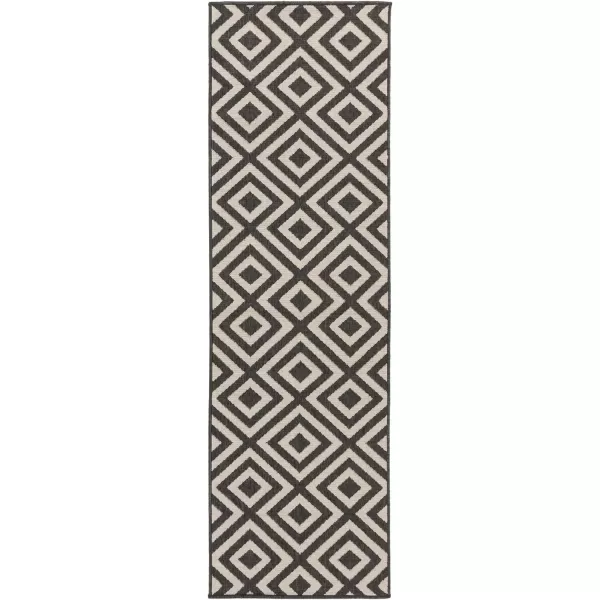 imageLivabliss Trivette Modern Outdoor Area Rug73quot SquareBlueBlack  Beige