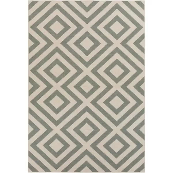 imageLivabliss Trivette Modern Outdoor Area Rug73quot SquareBlueBlack  Beige