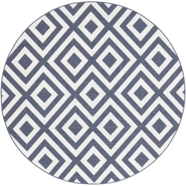 imageLivabliss Trivette Modern Outdoor Area Rug73quot SquareBlueBlue