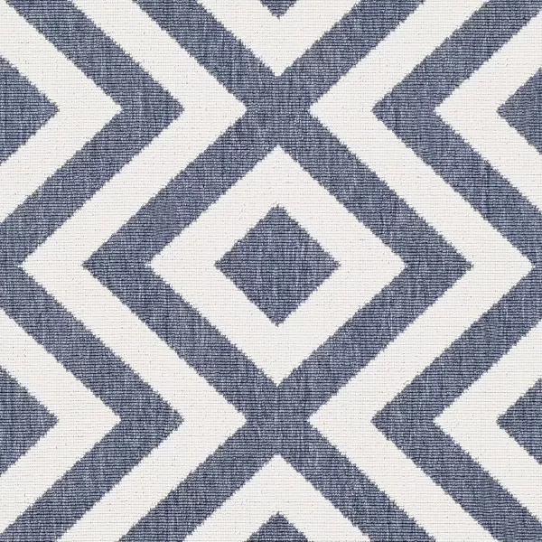 imageLivabliss Trivette Modern Outdoor Area Rug73quot SquareBlueBlue