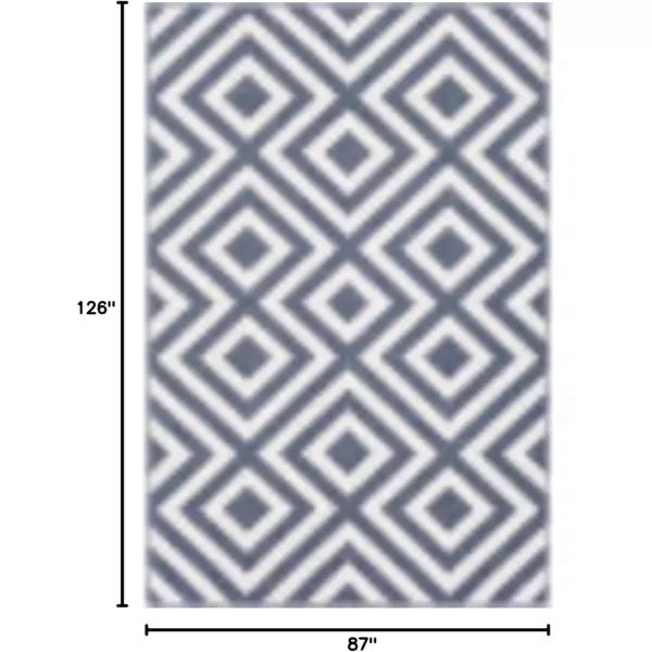 imageLivabliss Trivette Modern Outdoor Area Rug73quot SquareBlueBlue