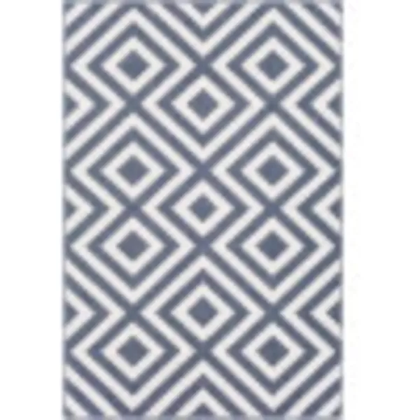 imageLivabliss Trivette Modern Outdoor Area Rug73quot SquareBlueBlue