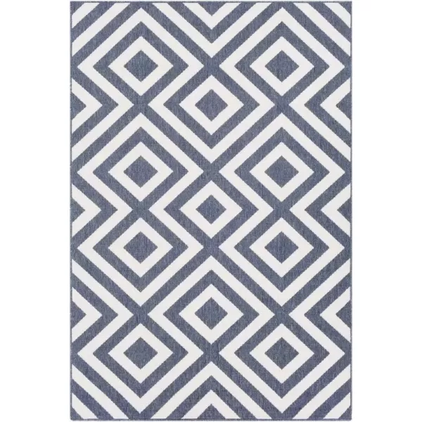 imageLivabliss Trivette Modern Outdoor Area Rug73quot SquareBlueBlue