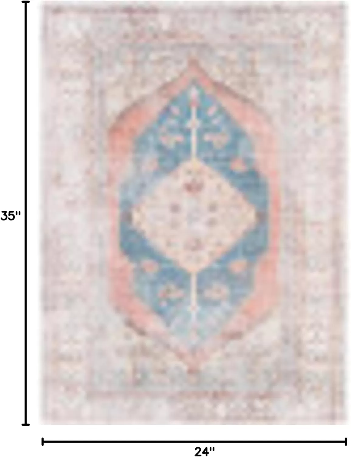 imageArtistic Weavers Luisa Area Rug 2 ft x 2 ft 11 in PeachNavy