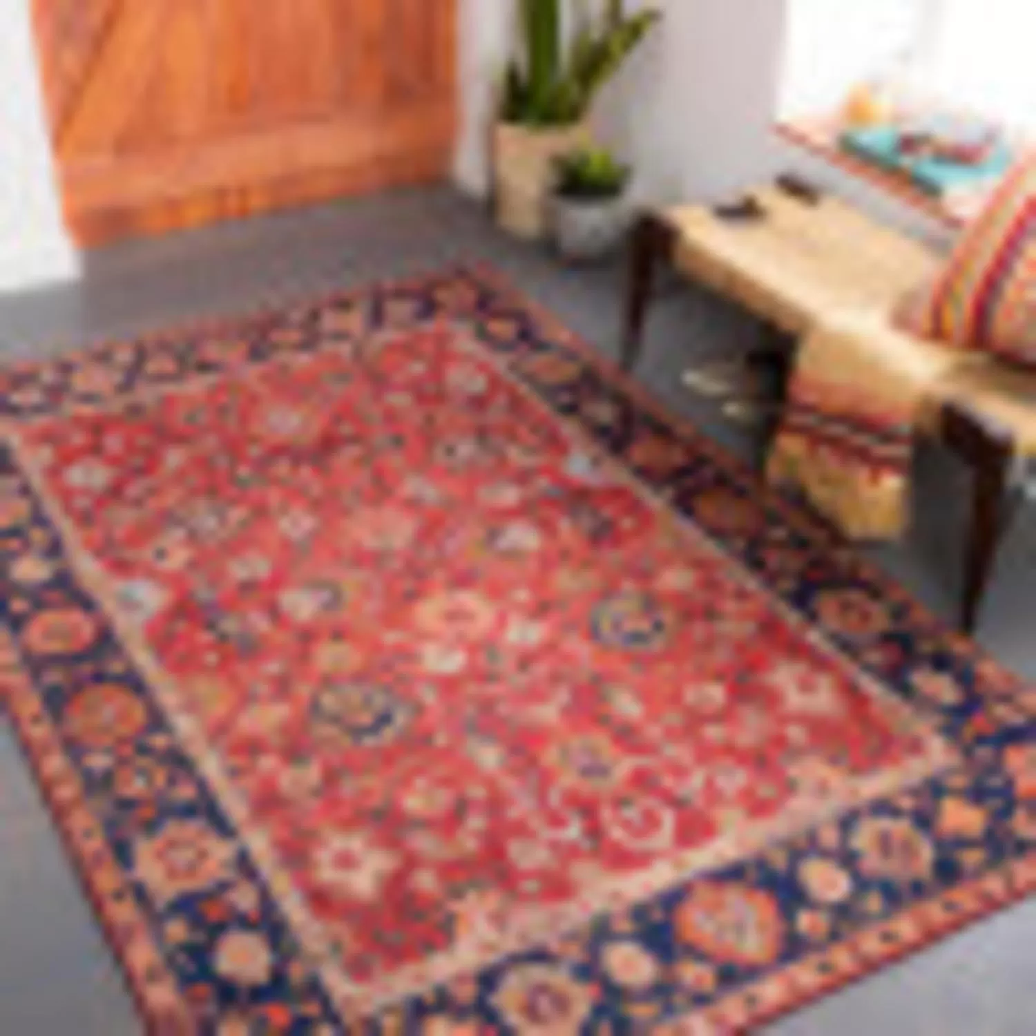 imageArtistic Weavers Sanka Border Oriental Area Rug 36quot x 56quot RedNavy
