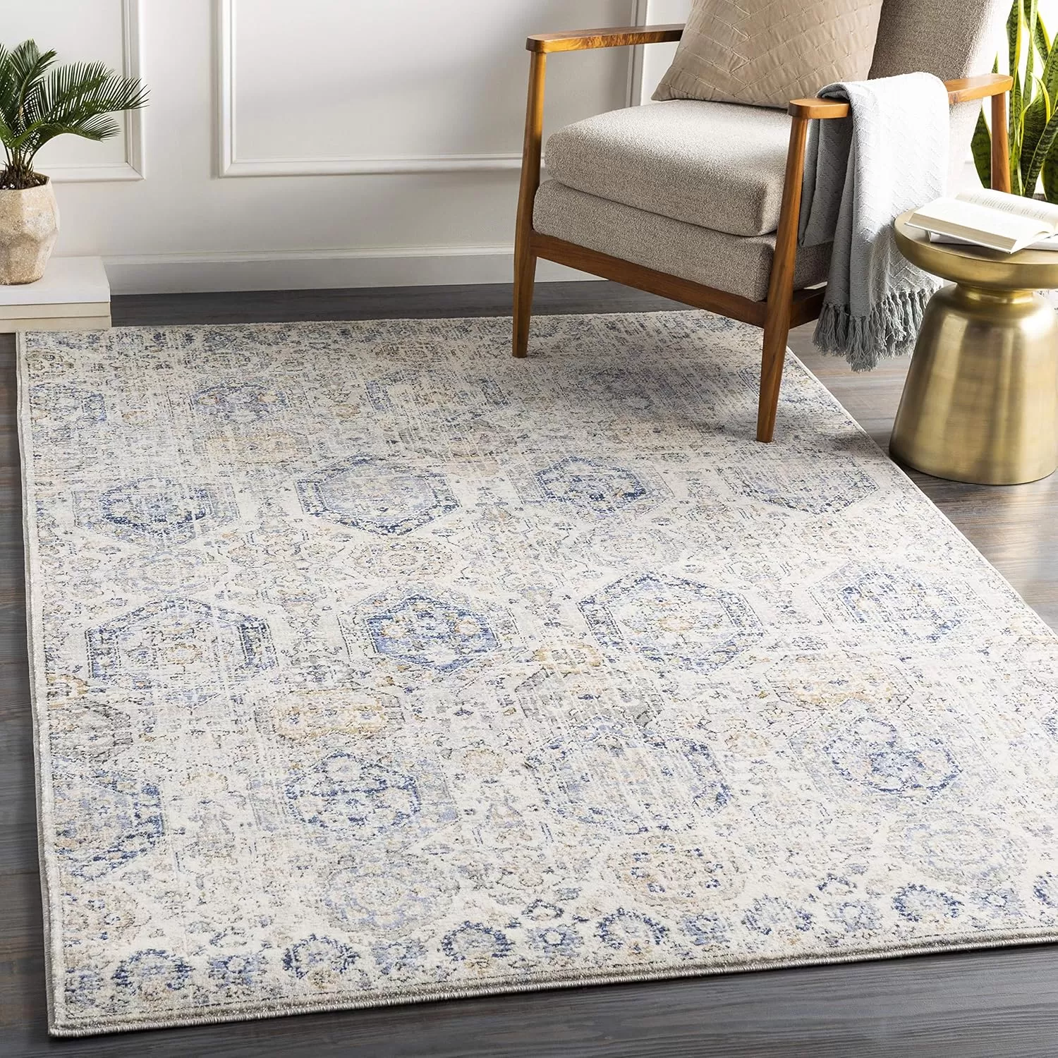 imageLivabliss Aune Area Rug 43quot x 57quot NavyBeige
