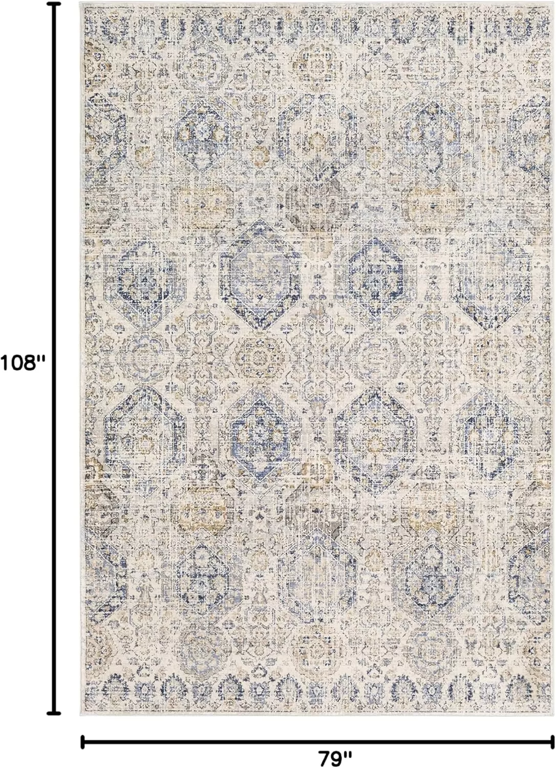 imageLivabliss Aune Area Rug 43quot x 57quot NavyBeige