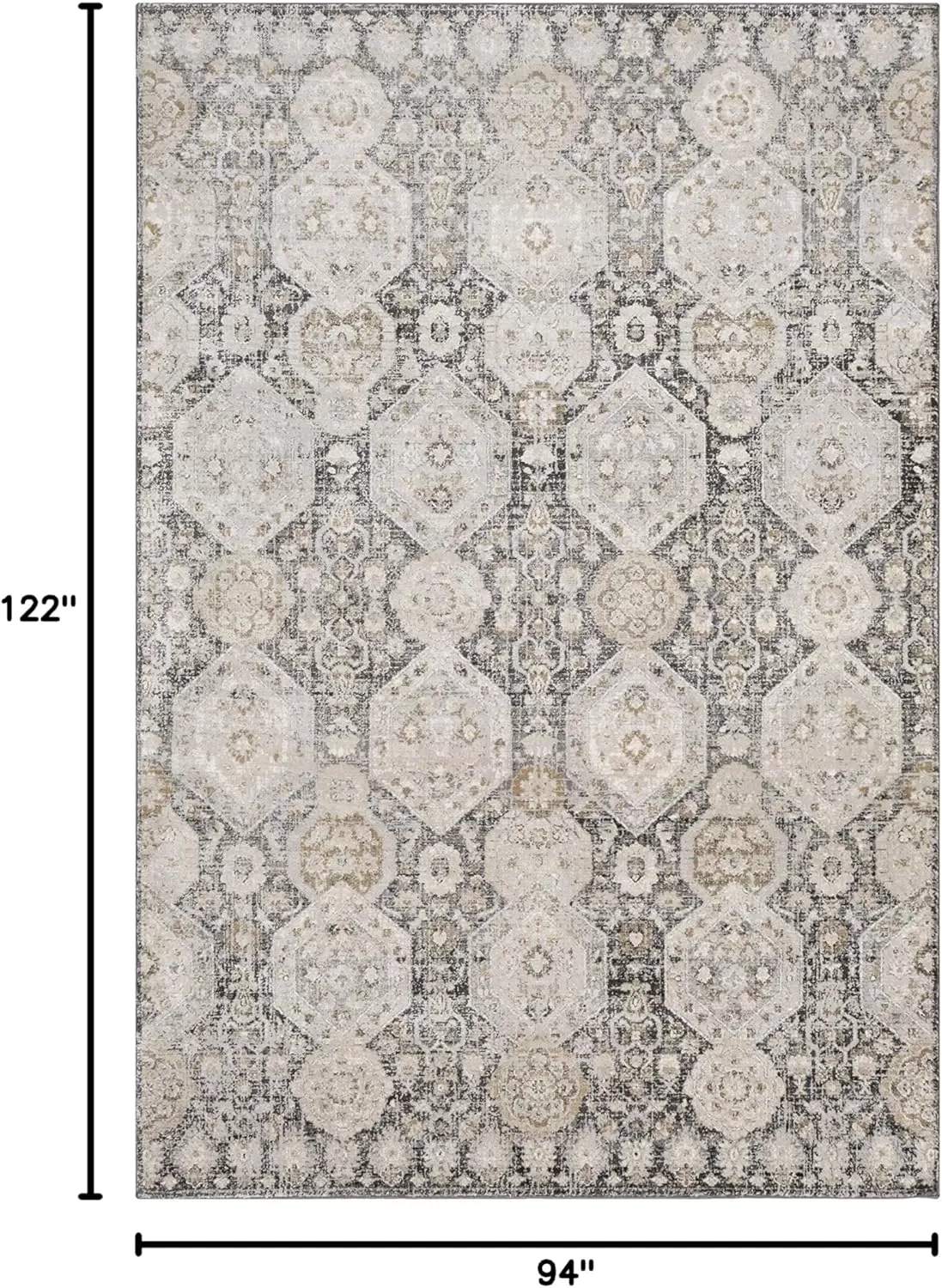 imageLivabliss Aune Area Rug 43quot x 57quot NavyBlack