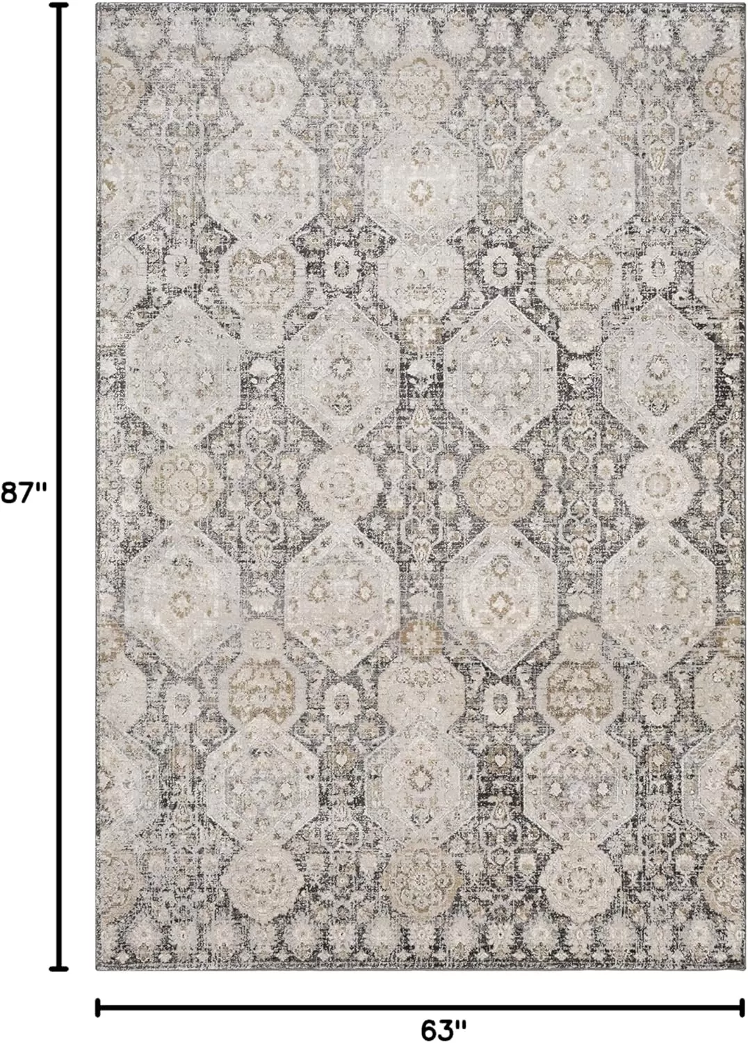 imageLivabliss Aune Area Rug 43quot x 57quot NavyBlack