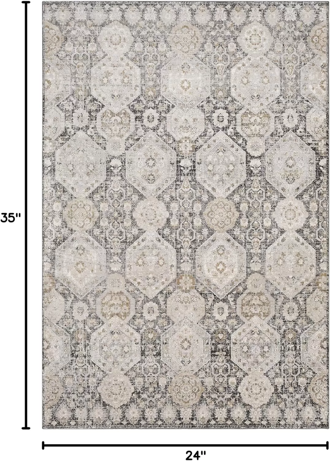 imageLivabliss Aune Area Rug 43quot x 57quot NavyBlack