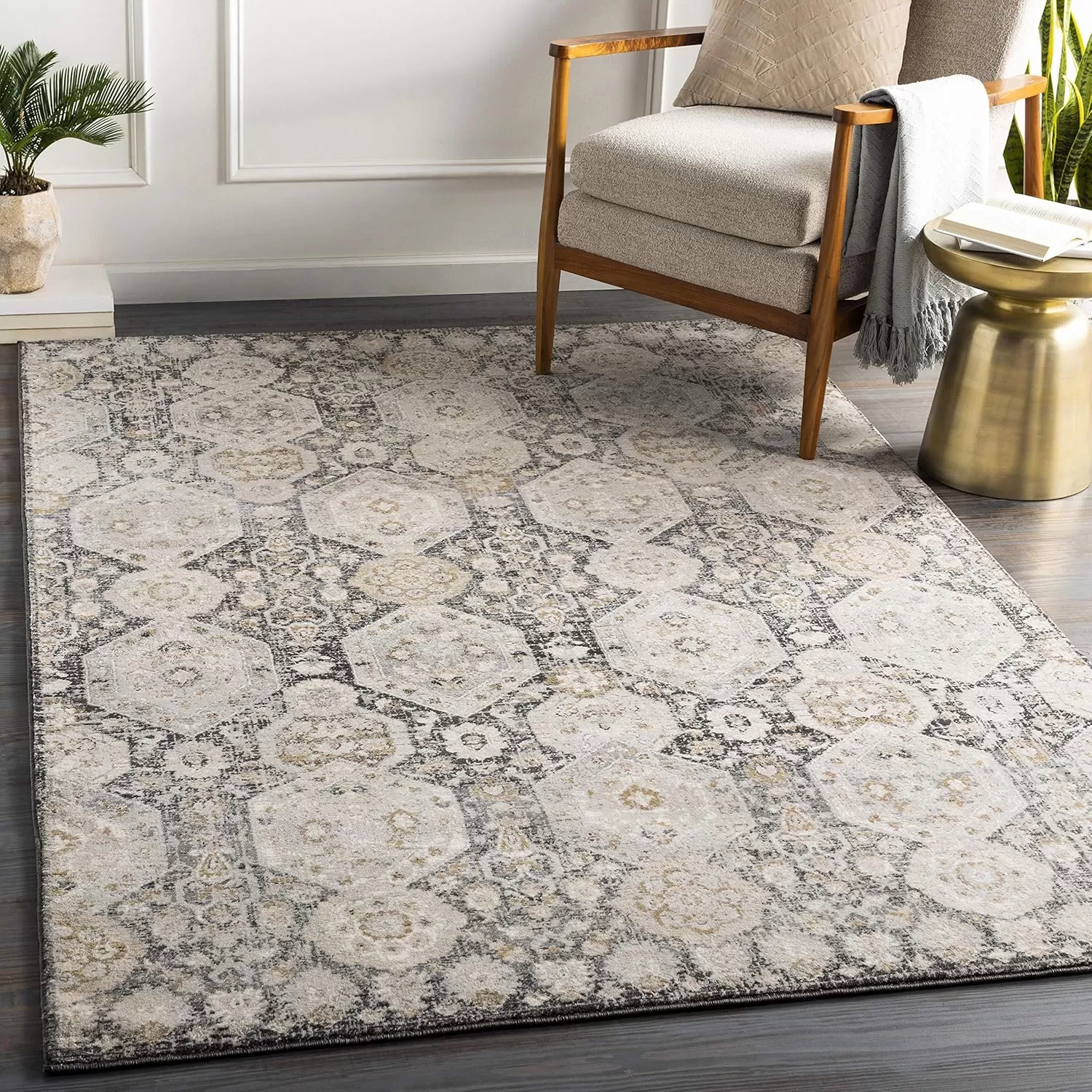 imageLivabliss Aune Area Rug 43quot x 57quot NavyBlack