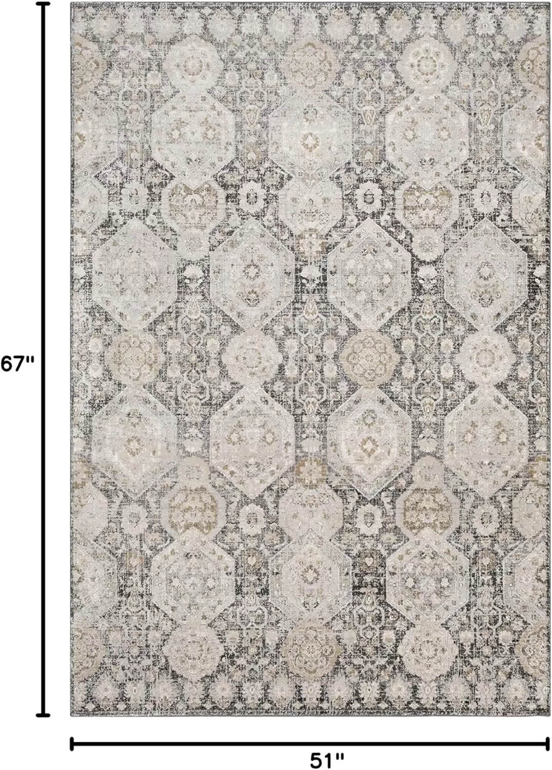imageLivabliss Aune Area Rug 43quot x 57quot NavyBlack