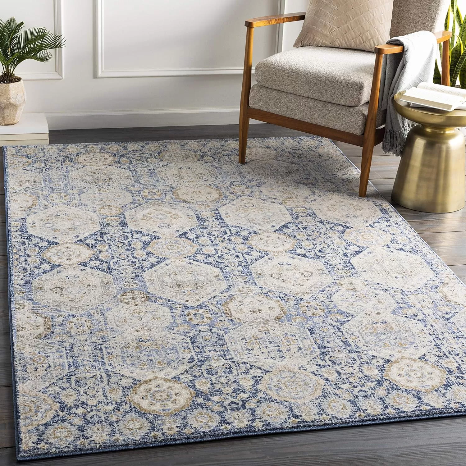 imageLivabliss Aune Area Rug 43quot x 57quot NavyNavy