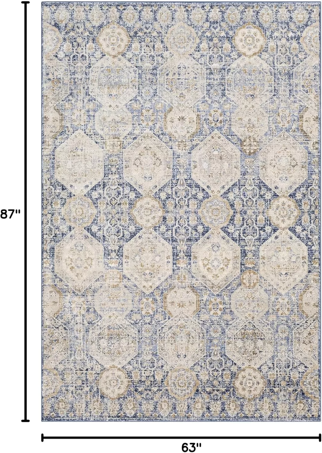 imageLivabliss Aune Area Rug 43quot x 57quot NavyNavy