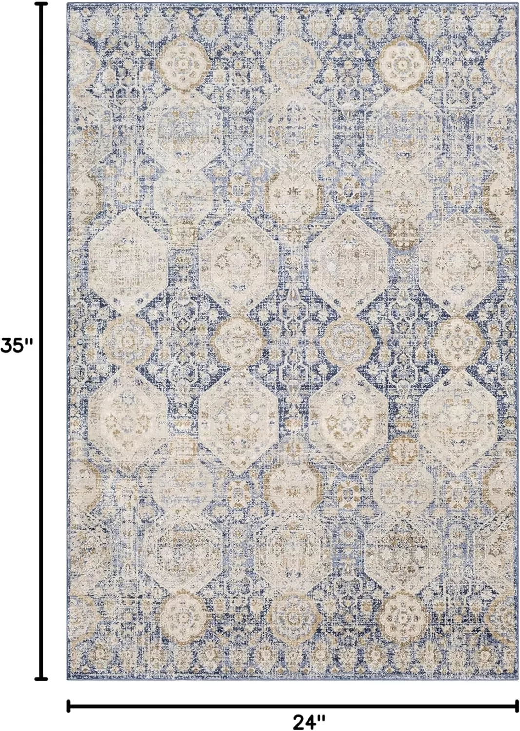 imageLivabliss Aune Area Rug 43quot x 57quot NavyNavy