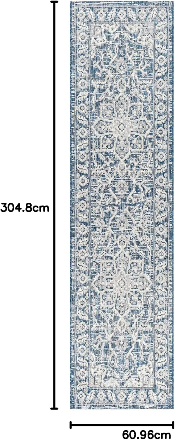 imageLivabliss Blarce Vintage Outdoor Area Rug67quot Square DenimDenim