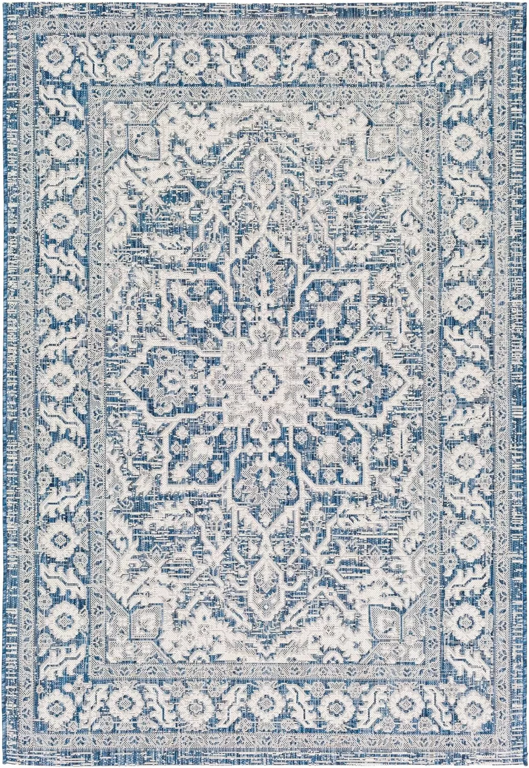 imageLivabliss Blarce Vintage Outdoor Area Rug67quot Square DenimDenim