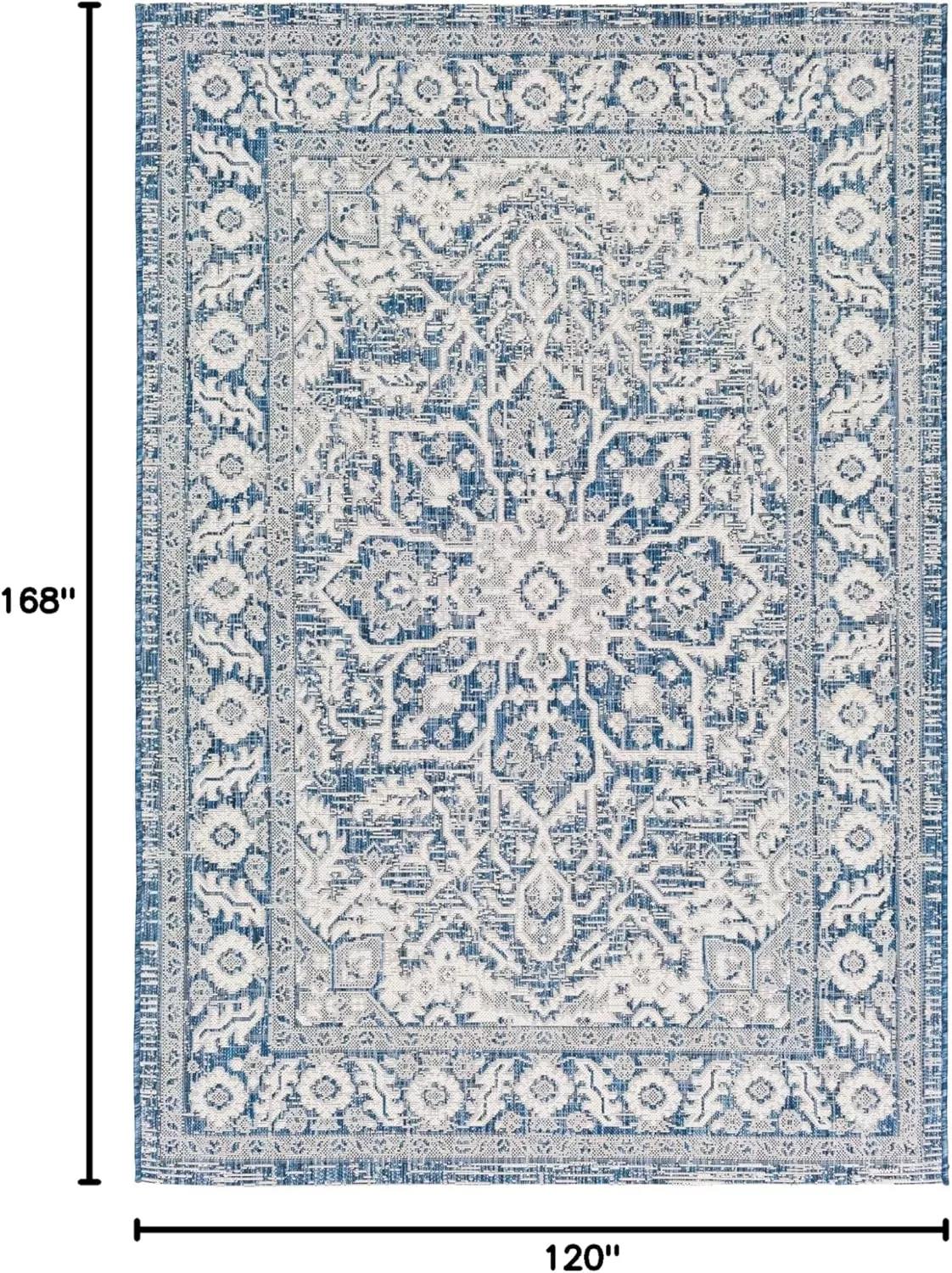 imageLivabliss Blarce Vintage Outdoor Area Rug67quot Square DenimDenim