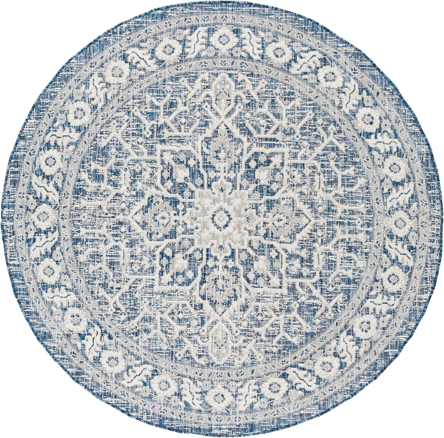 imageLivabliss Blarce Vintage Outdoor Area Rug67quot Square DenimDenim