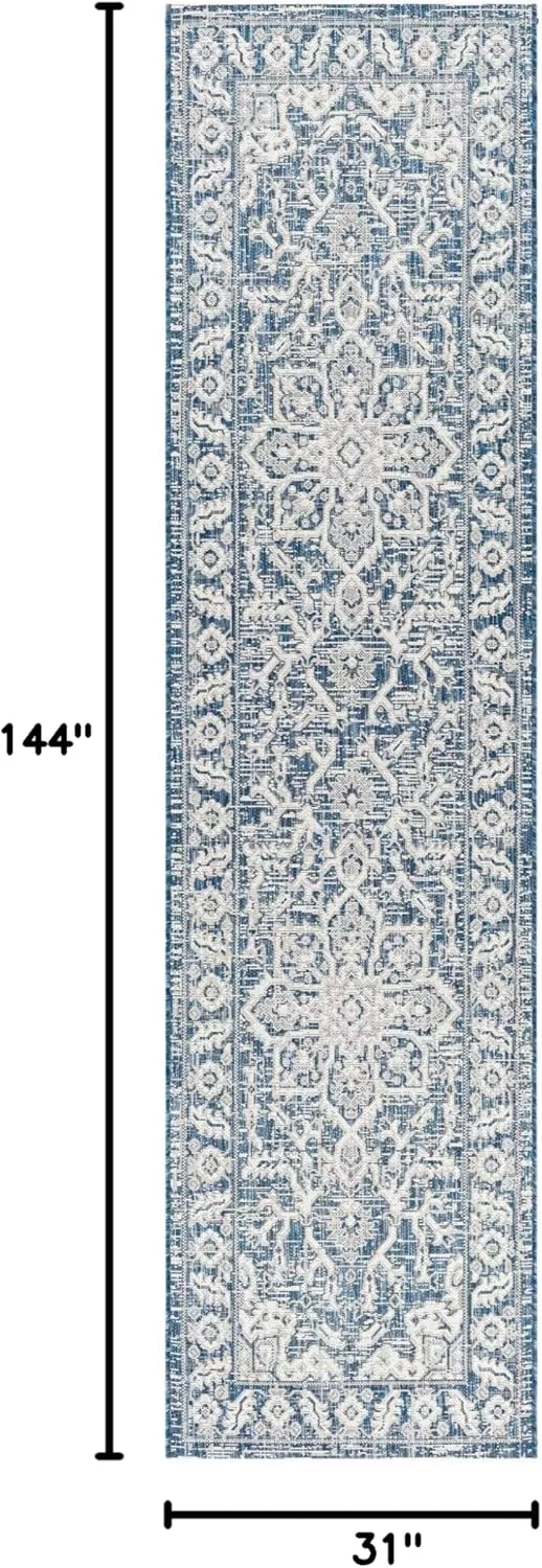 imageLivabliss Blarce Vintage Outdoor Area Rug67quot Square DenimDenim