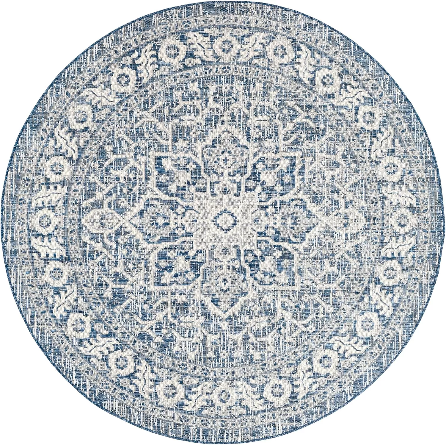 imageLivabliss Blarce Vintage Outdoor Area Rug67quot Square DenimDenim